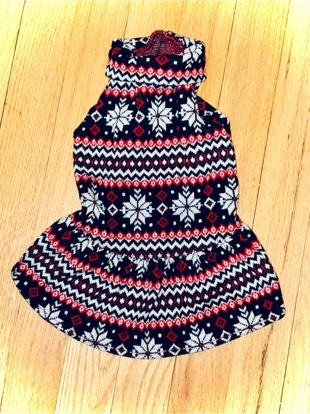 NWT Holiday/Christmas Dog Dress Turtleneck Sweater Dress, Size Small